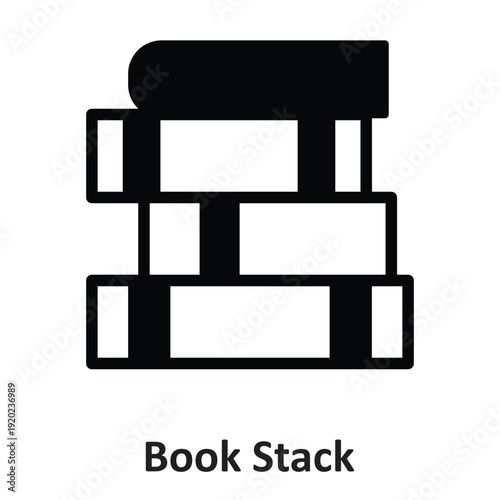 Book Stack Vector icon which can easily modify or edit