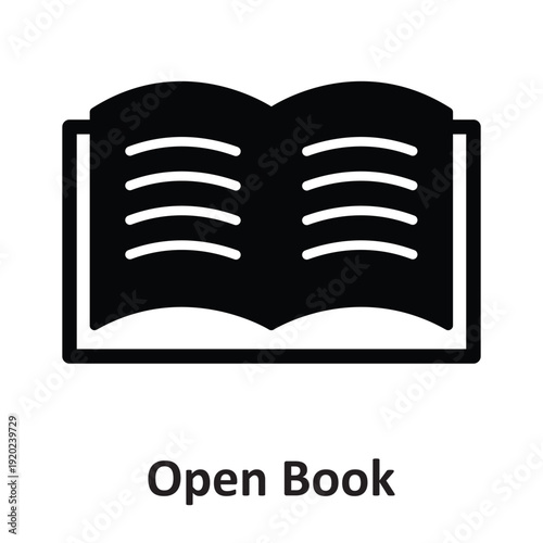 Open Book Vector icon which can easily modify or edit