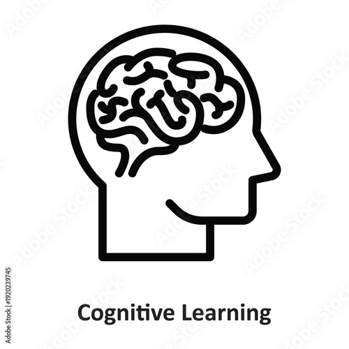 Cognitive Learning Vector icon which can easily modify or edit