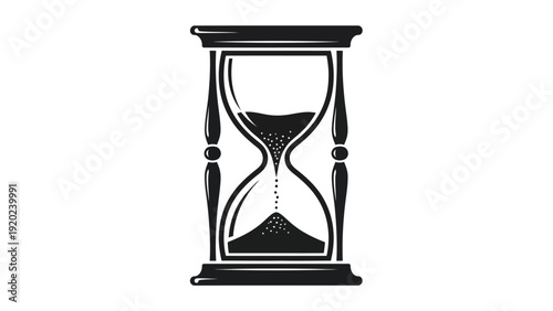 Vintage Hourglass Sand Timer with Flowing Sand Grains.