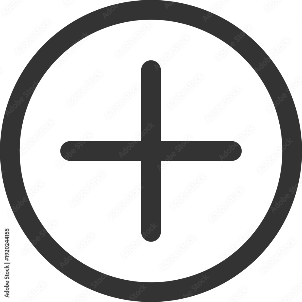 Obraz premium minimal plus add icon isolated on white background