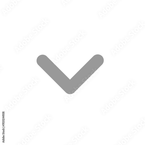 minimal chevron down dropdown icon isolated on white background