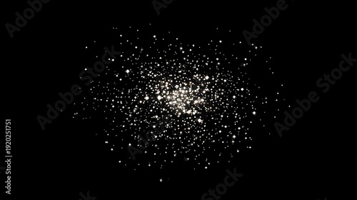 Celestial Luminescence: A radiant cluster of shimmering particles against the deep expanse of the cosmos. evoking a sense of wonder and cosmic beauty.