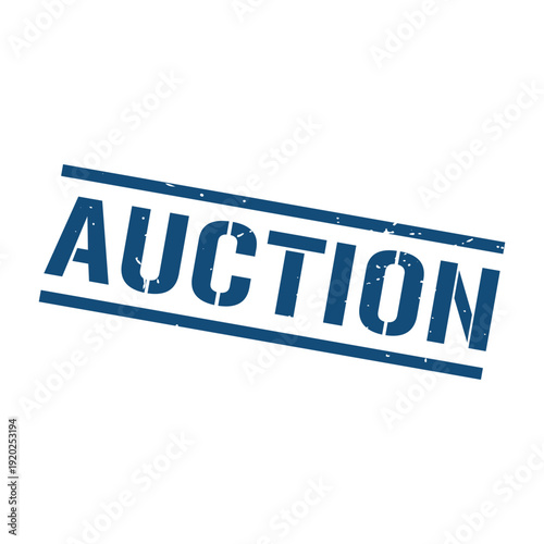 Auction Stamp, Auction Grunge Square Sign