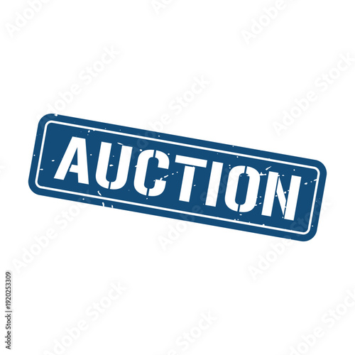 Auction Stamp, Auction Grunge Square Sign