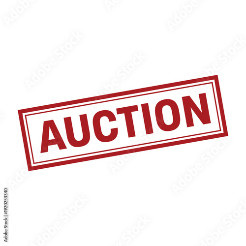 Auction Stamp, Auction Grunge Square Sign