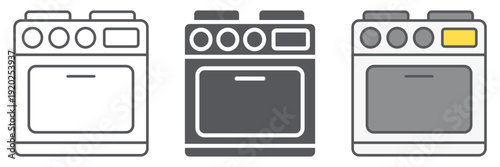 Oven line icon, appliance and cooking, cooker sign, vector graphics, a linear pattern on a white background.