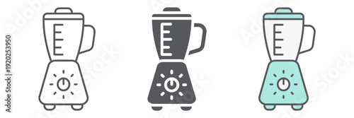 Blender line icon, appliance and kitchen, mixer sign, vector graphics, a linear pattern on a white background.