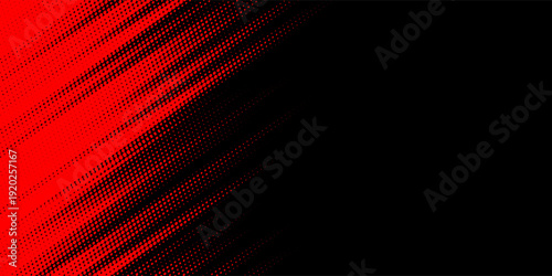 Halftone dots red and blue color pattern gradient grunge texture background.