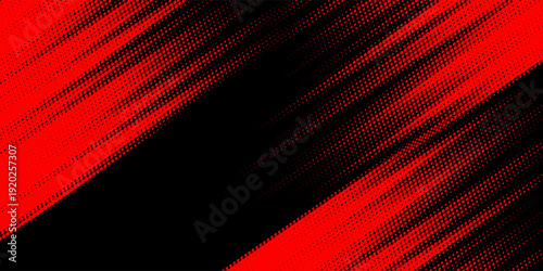 Halftone dots red and blue color pattern gradient grunge texture background.