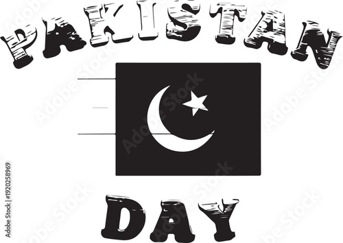 Celebrating pakistan day with a striking graphic of the national flag