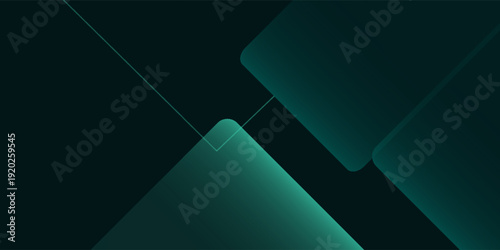Modern abstract luxury banner, abstract green and black polygon elegant background vector for branding presentation or product ads bg