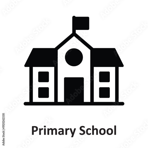 Primary School Vector icon which can easily modify or edit