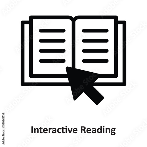 Interactive Reading Vector icon which can easily modify or edit