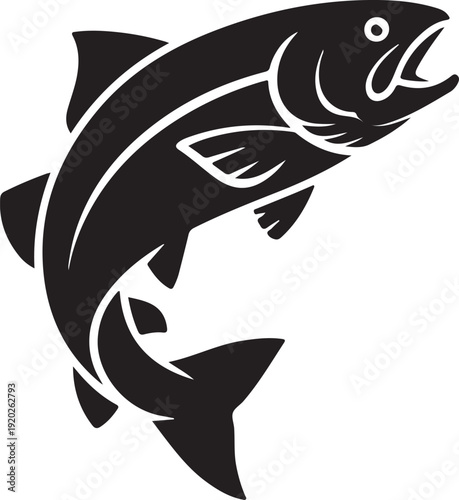 Trout silhouette vector design
