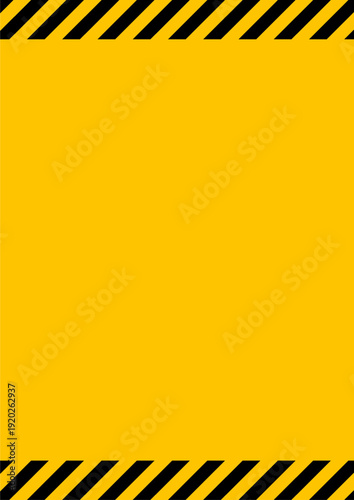 警告　危険　フレーム　縦　イラスト