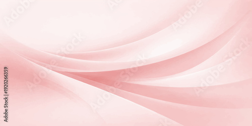 A soft flowing pink silk fabric background features smooth satin waves and elegant curved lines in a vector illustration design
