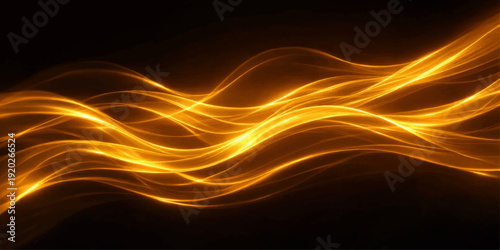 Dynamic abstract fire background featuring orange waves and fractal curves with a flowing light effect for a creative motion art backdrop