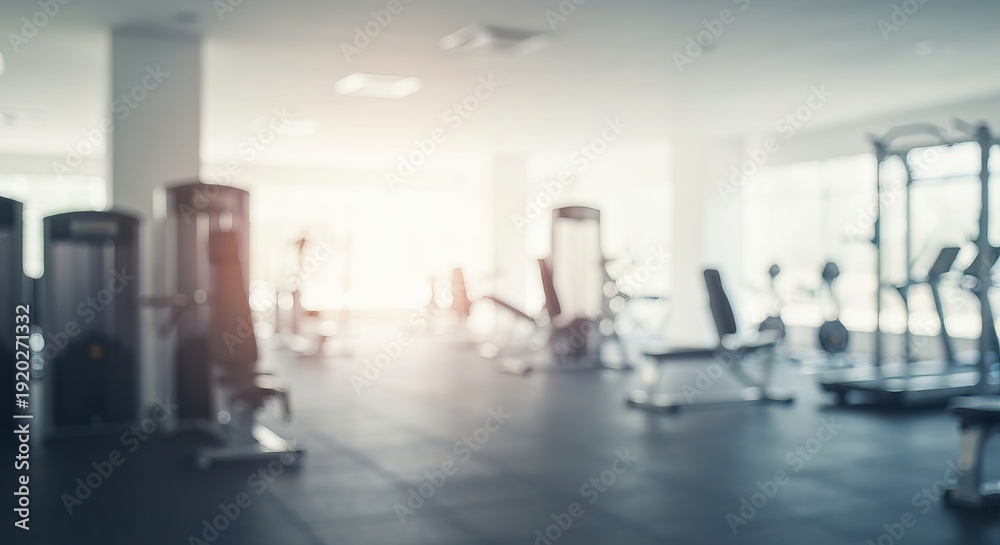 Fototapeta premium Serene and Minimalistic Gym Interior with Soft Colors for a Calm and Motivating Exercise Environment