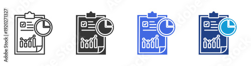 report icon set multiple style collection	
