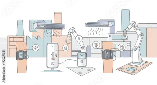 Robotic Arms in Industrial Automation Setting.