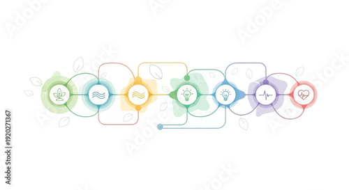 Colorful Circles with Plus Signs Inside.