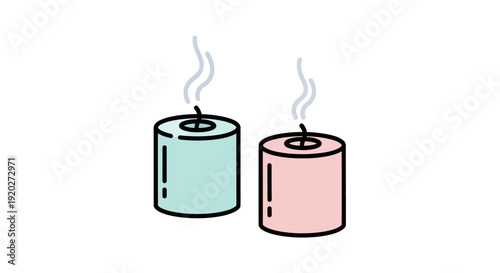 Two Candles with Smoke Rising.