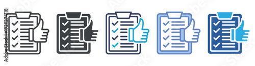 Assessment icon set multiple style collection