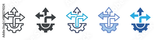 Guidance icon set multiple style collection