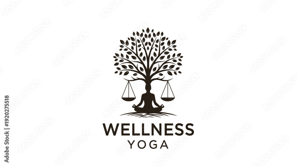 Obraz premium Wellness Yoga Logo Design.