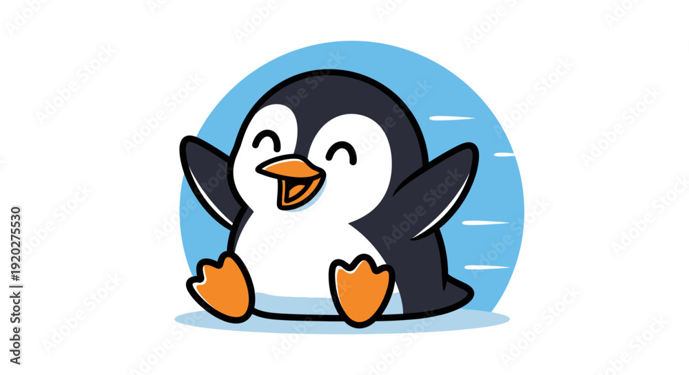 Obraz premium Cute Cartoon Penguin Character.