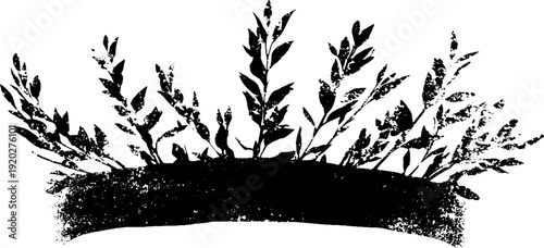 Regal crown and laurel wreath in black and white ink for elegant design