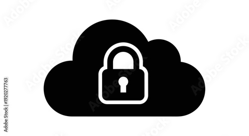 Cloud Security Lock Icon.