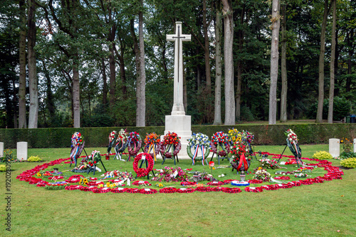 a memorial in Oosterbeek