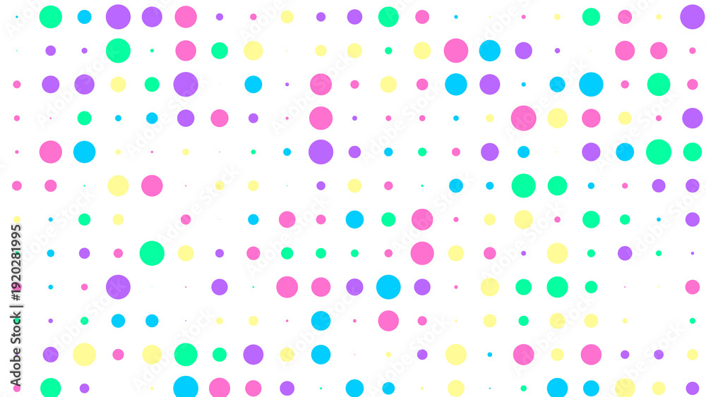 Obraz premium Pastel Colored Dots Arranged in a Matrix Grid Pattern