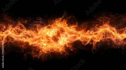 Blazing Inferno: A dramatic display of fiery energy dances across the frame, showcasing the raw power and captivating beauty of flames.