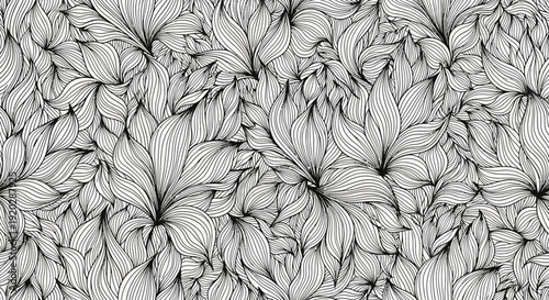 A detailed illustration of numerous flowers arranged closely together from a top-down viewpoint