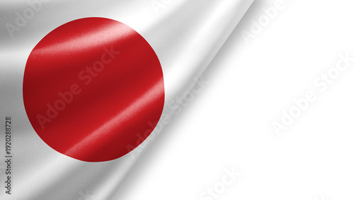 Free Download Japan Waving Fabric Flag Isolated on Transparent Background with Copy Space - GFXLoad