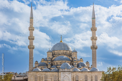 Wallpaper Mural The New Mosque, also known as the Valide Sultan Mosque, is one of the large mosques in Istanbul. It is located in the old part of the city in the Eminonu and Galata Bridge district. Torontodigital.ca