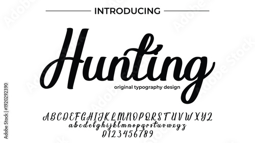 Hunting - Elegant Script Font for Smooth Handwritten Design and Creative Typography
