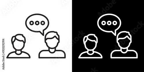 Job Interview White Icon Set Design