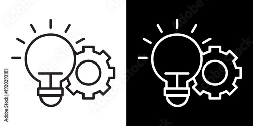 Skill Development White Icon Set Design