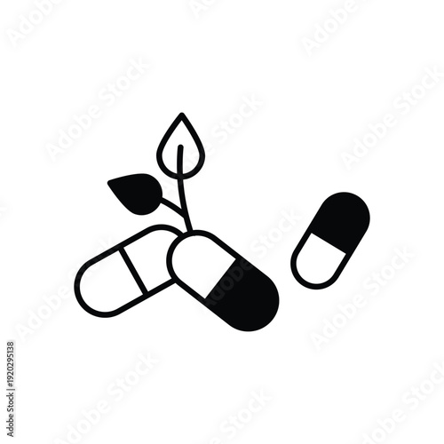 Herbal Supplements vector icon
