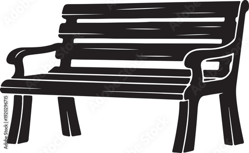 WoodenBench icon on white background..