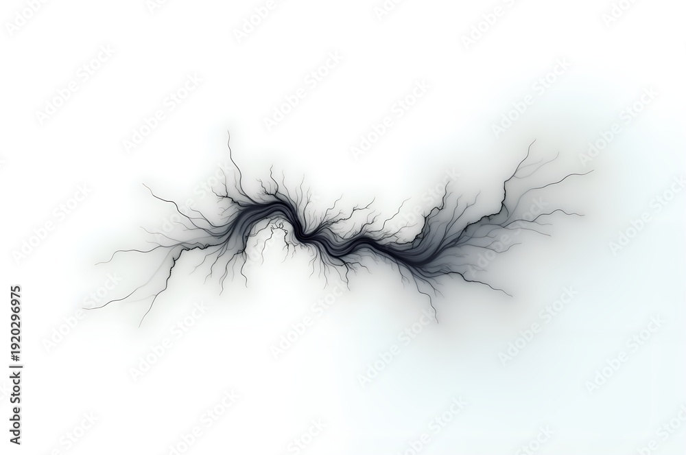 Fototapeta premium Abstract Lightning Bolt on White Background