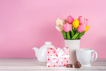 Greeting card background for Mother's Day, Valentine's Day, International Women's Day