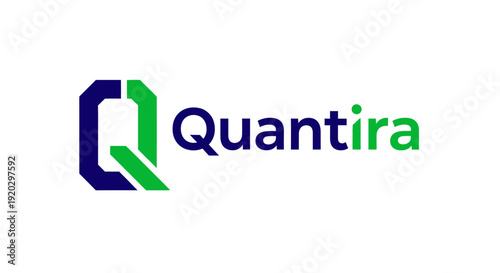 Quantira logo featuring a modern abstract Q letter design, representing innovation and a dynamic brand identity, isolated white background.