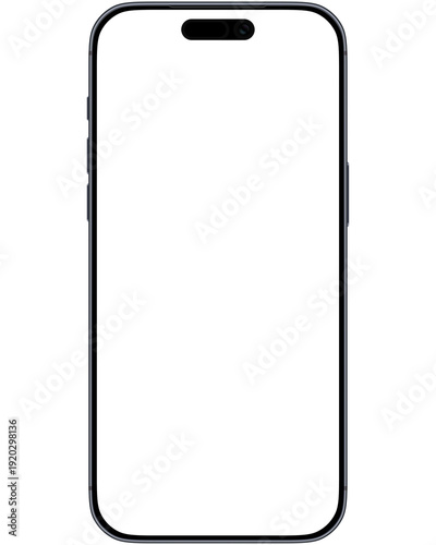 iphone 17 pro mockup with blank screen.