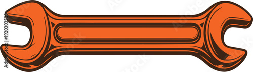 Minimalist Wrench Tool Illustration Vector Design For Mechanic Service And Repair Workshop Logo Art image