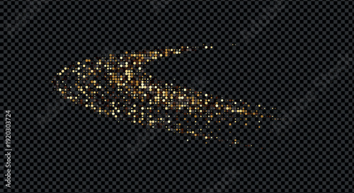 Luxury glistering light twirl wave with magic gold curve on shine background line
